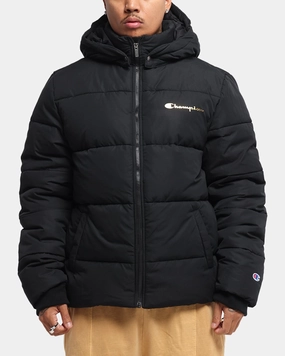 Champion Rochester Puffer Jacket Black/Gold Smooth Gliding Liners