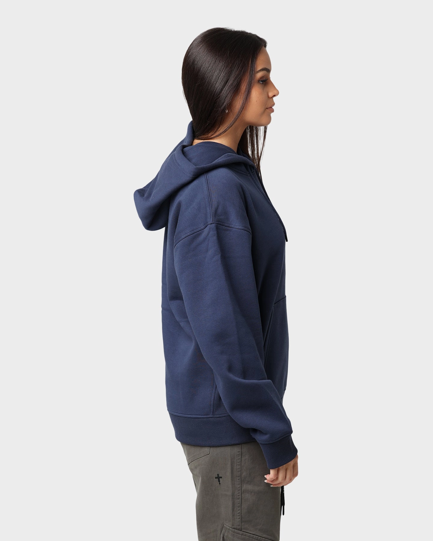 Tommy Jeans Women's Relaxed Timeless Signature Logo Hoodie Twilight Navy Casual Comfort Asset