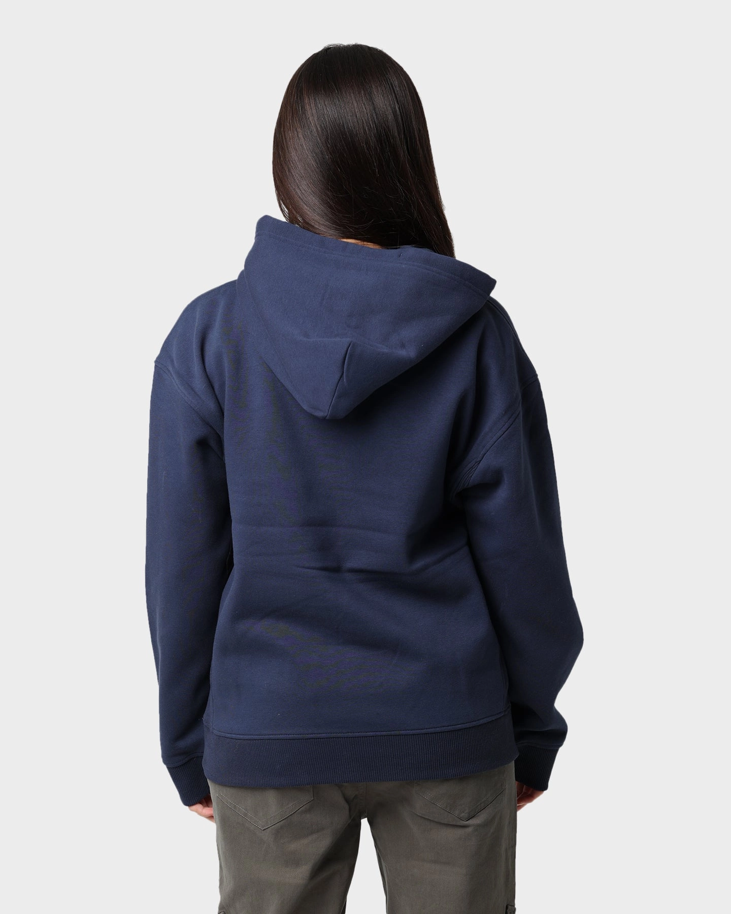 Tommy Jeans Women's Relaxed Timeless Signature Logo Hoodie Twilight Navy Sleeveless Participate