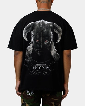 73 Studio X The Elder Scrolls V: Skyrim '11 Dragonborn Vintage T-Shirt Black Timeless Appeal Seam Free Back