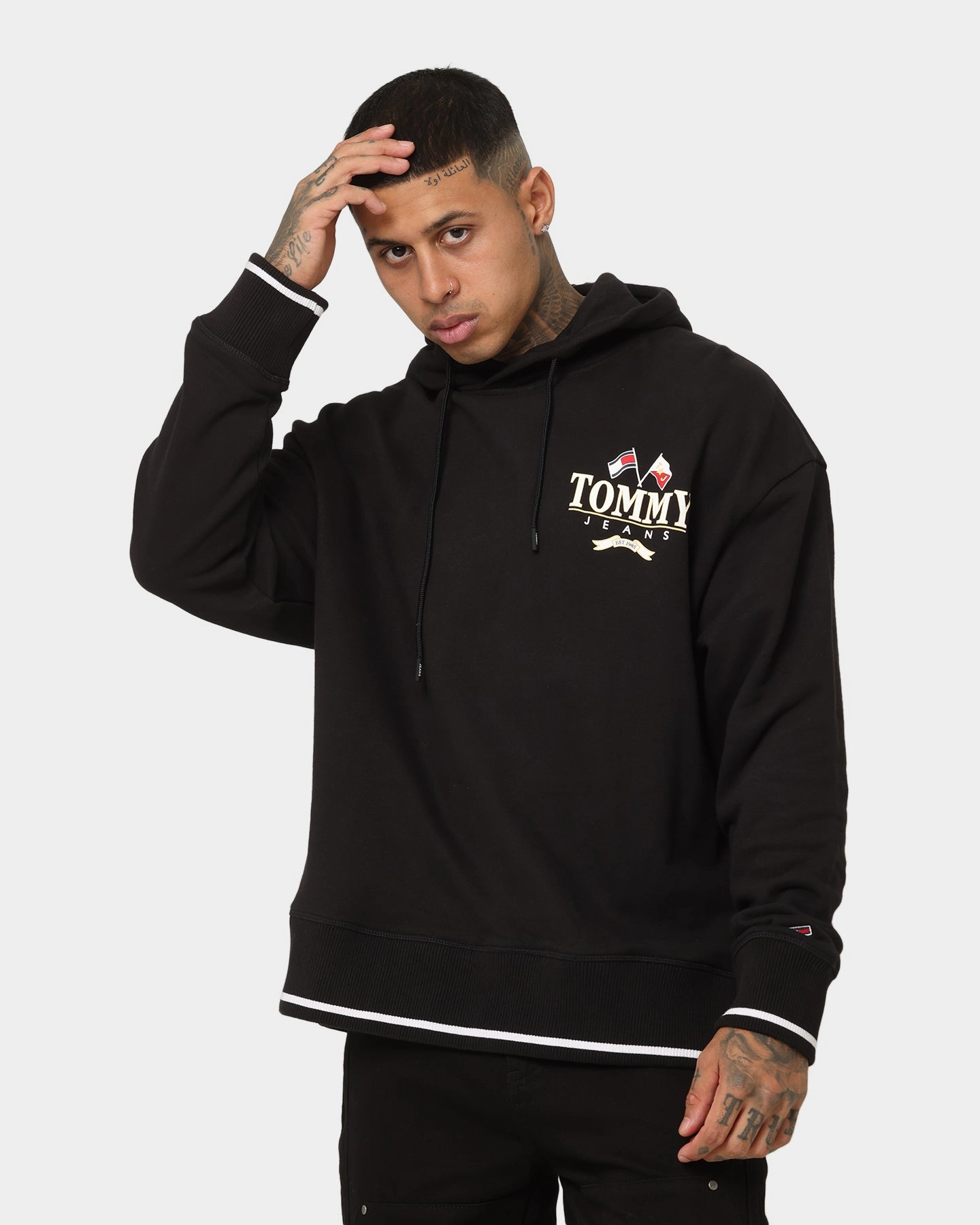 Tommy Jeans TJM Skater Prep Back Hoodie Black Impact