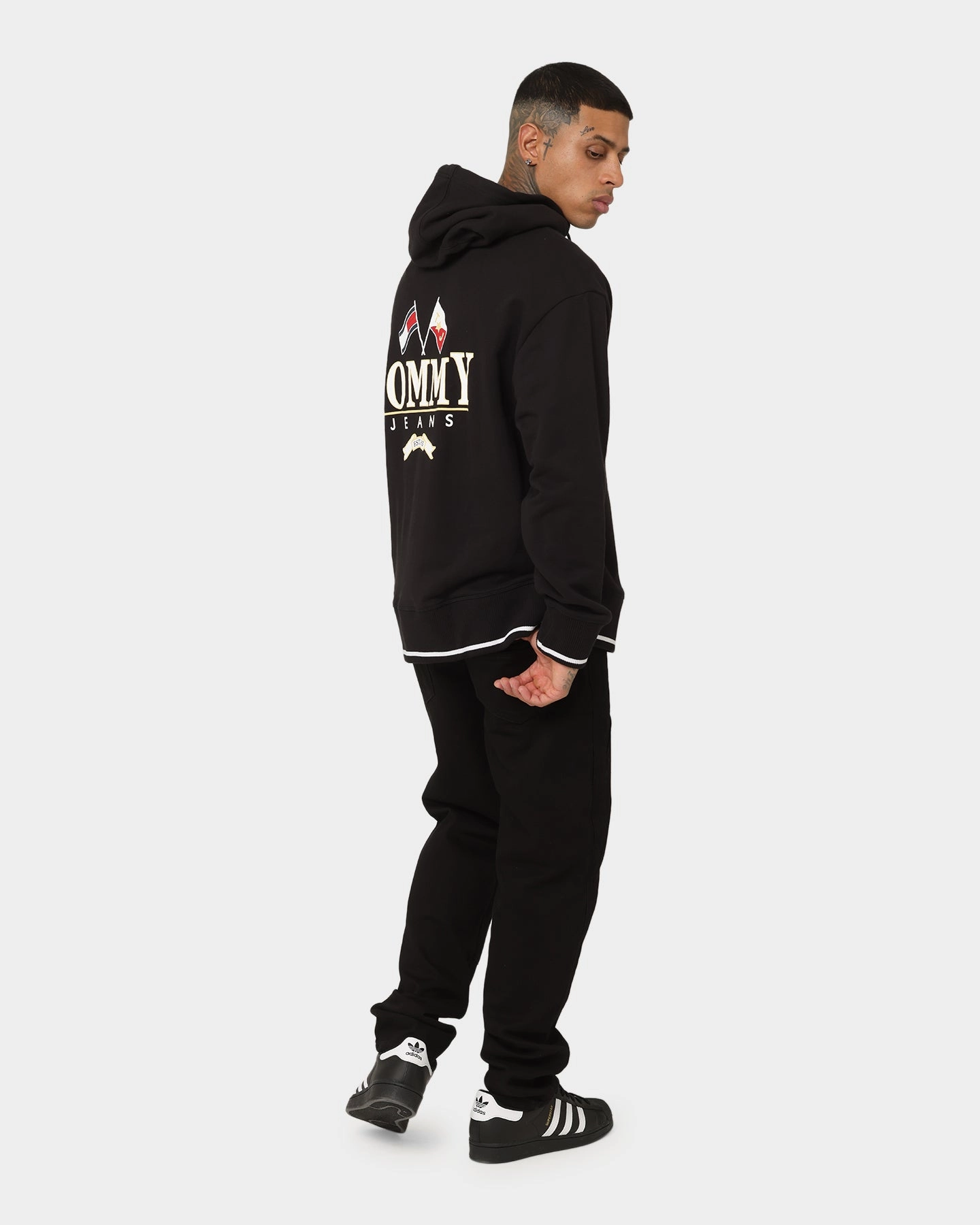 Tommy Jeans TJM Skater Prep Back Hoodie Black Rain Blocker