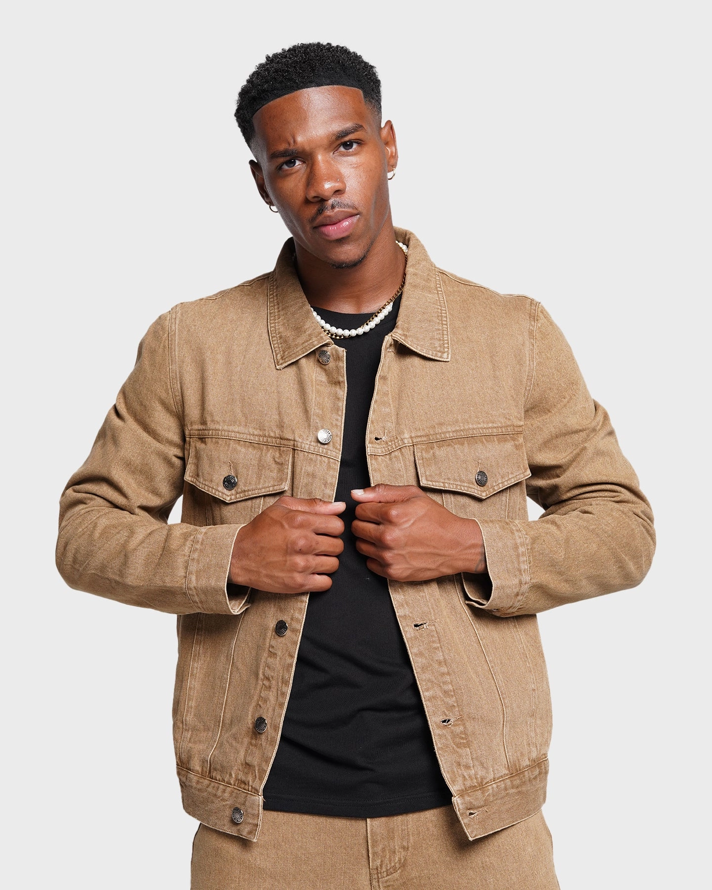 XXIII Gabriel Washed Denim Jacket Washed Brown Street Function