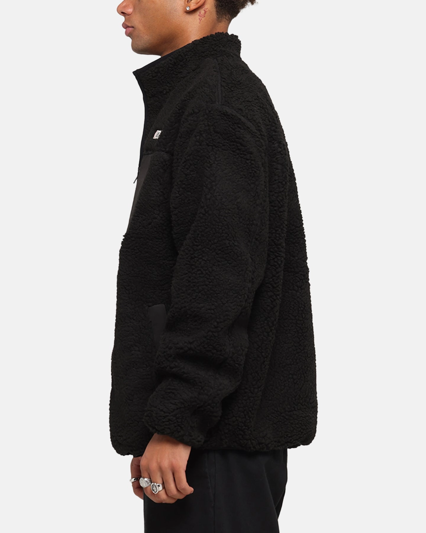 S Double High Pile Jacket Black Brush All Season