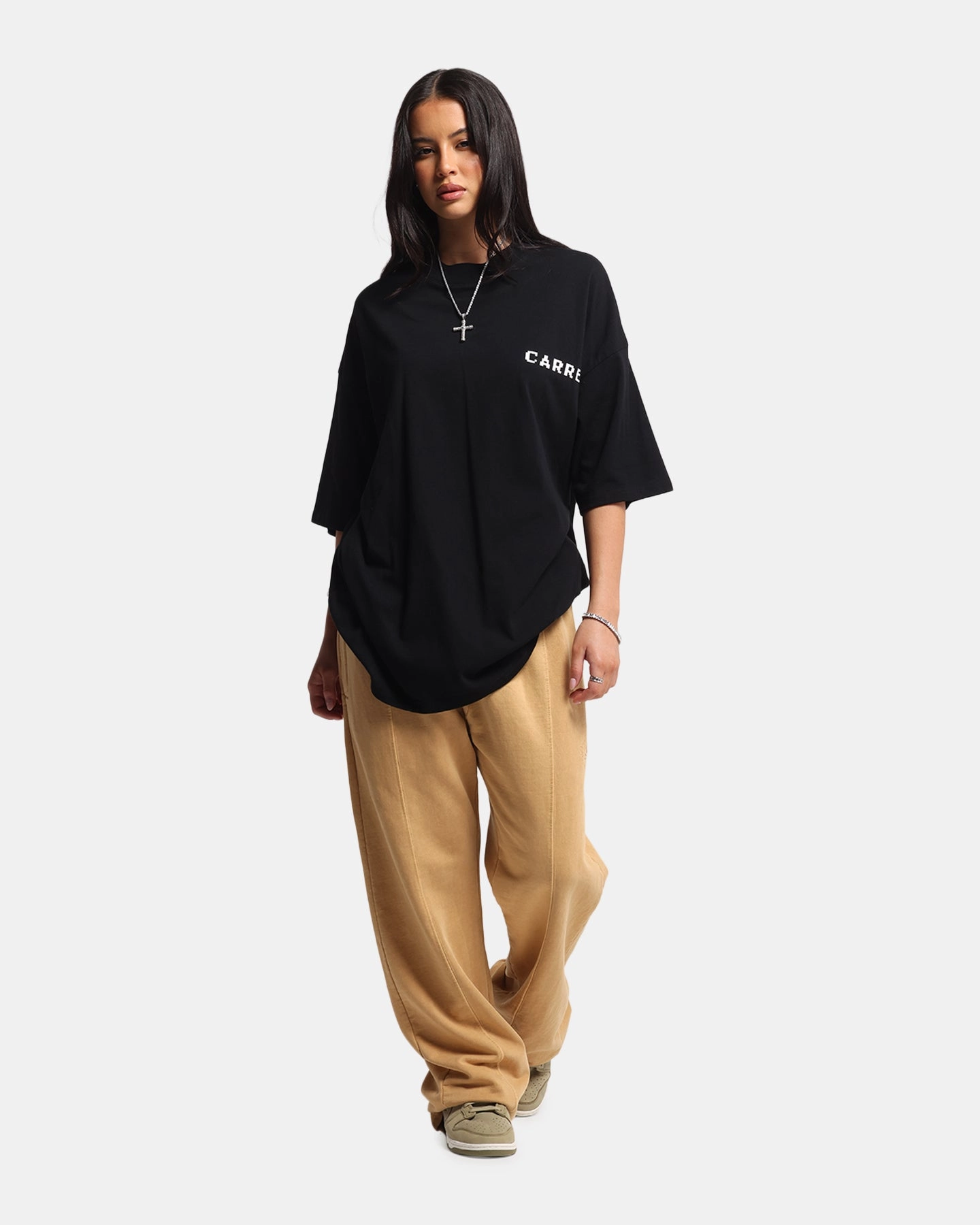 Carre Level Up Mock Neck T-Shirt Black Everyday Look Wear