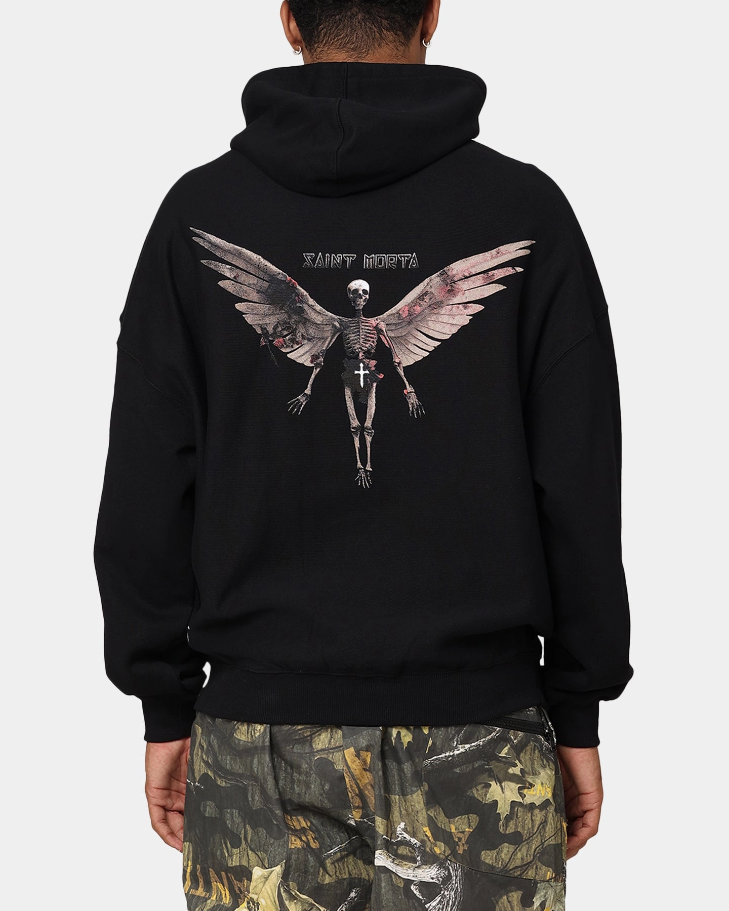 Saint Morta Momento Mori Hoodie Black Durable Shield