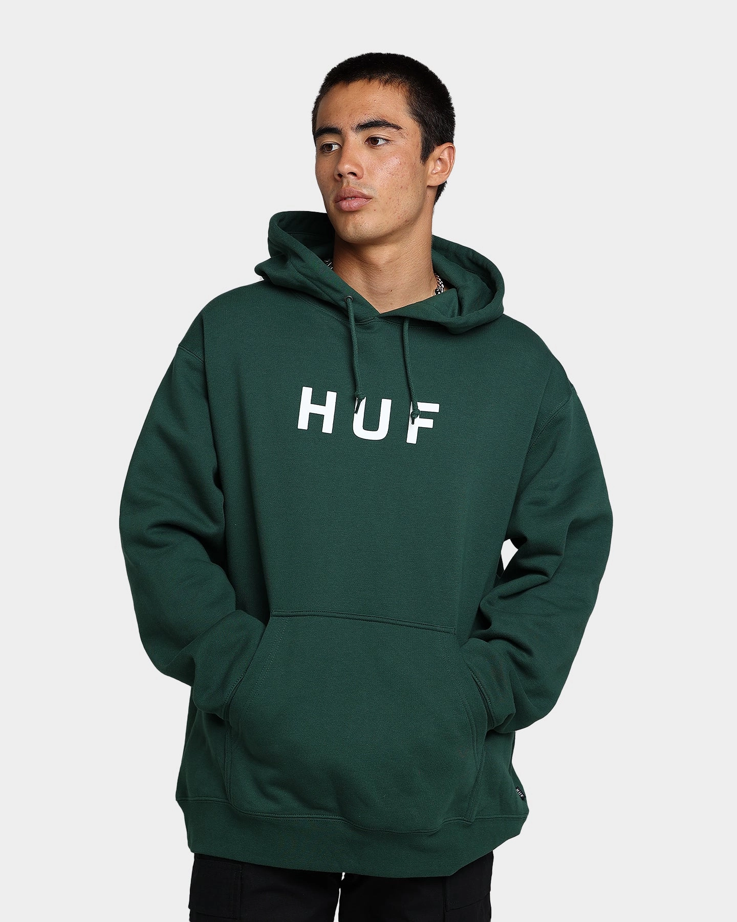 suitable for land sports Temperature Regulating Fabric HUF Essentials OG Logo Hoodie Forest Green