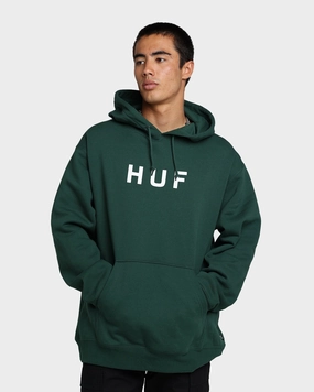 suitable for land sports Temperature Regulating Fabric HUF Essentials OG Logo Hoodie Forest Green