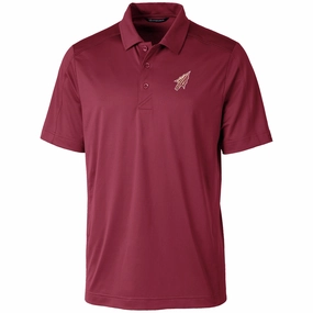 Cutter & Buck Men's Arrowhead Logo Textured Stretch Polo - Garnet Workwear Style Versatile Styling