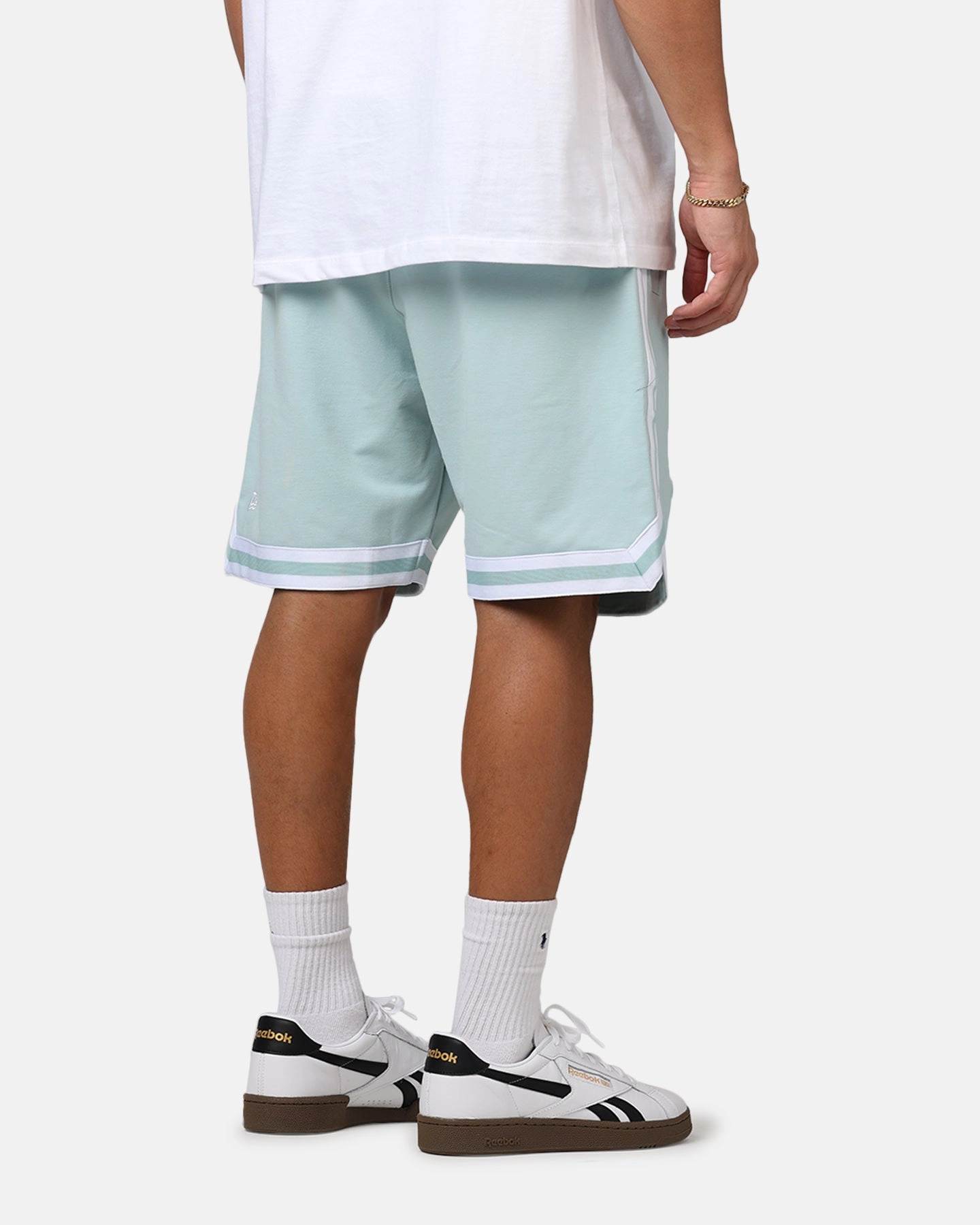 Polyester fabric Wrinkle-Resistant New Era Atlanta Braves 'Logo Select Mint' Shorts Mint/White