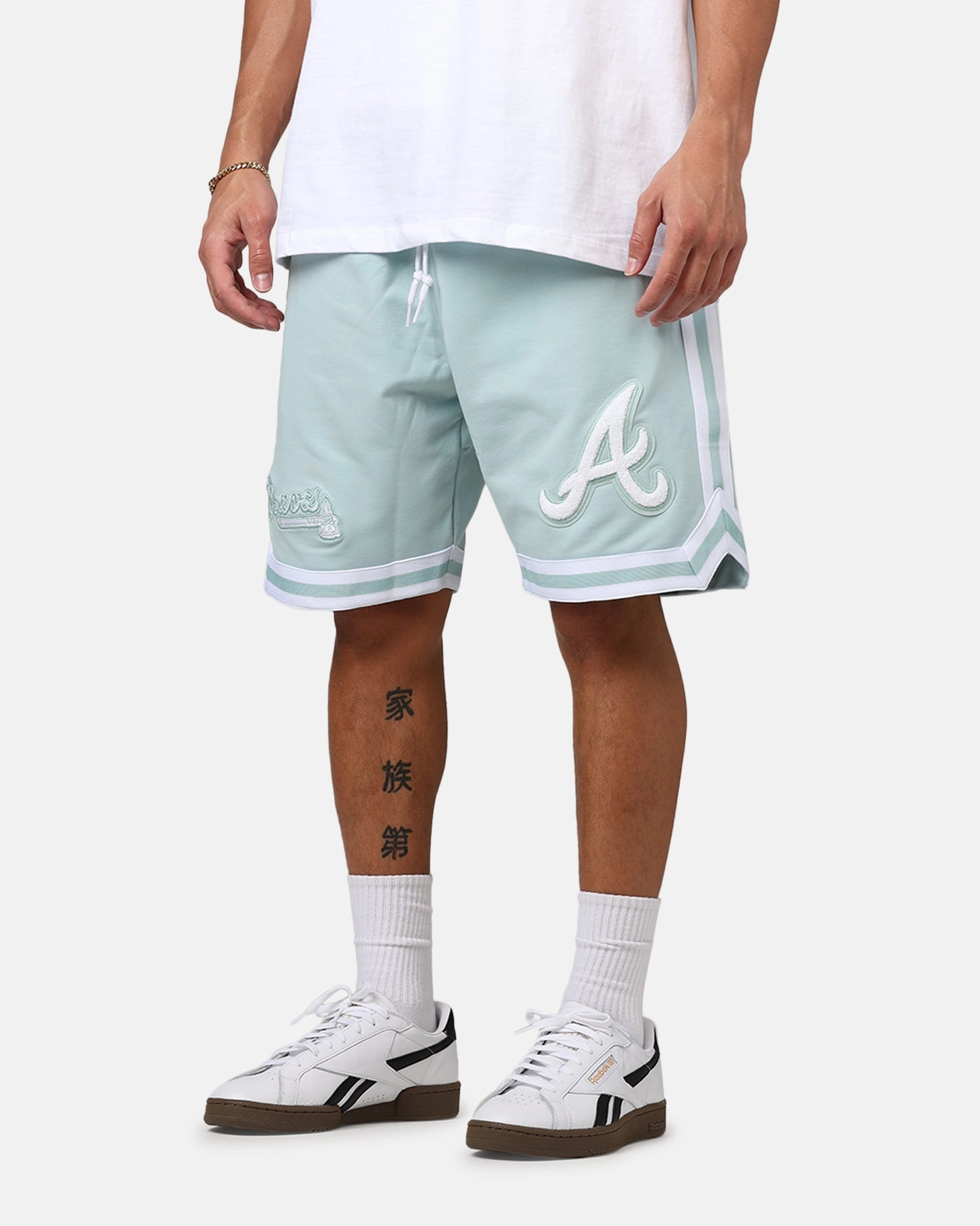New Era Atlanta Braves 'Logo Select Mint' Shorts Mint/White Flexible Waistline Stretchable Waistband