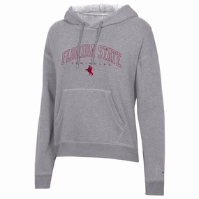 EasyCare Fabric Champion Women's Florida State Seminoles/Unconquered Silhouette Tri-blend Hoodie - Grey
