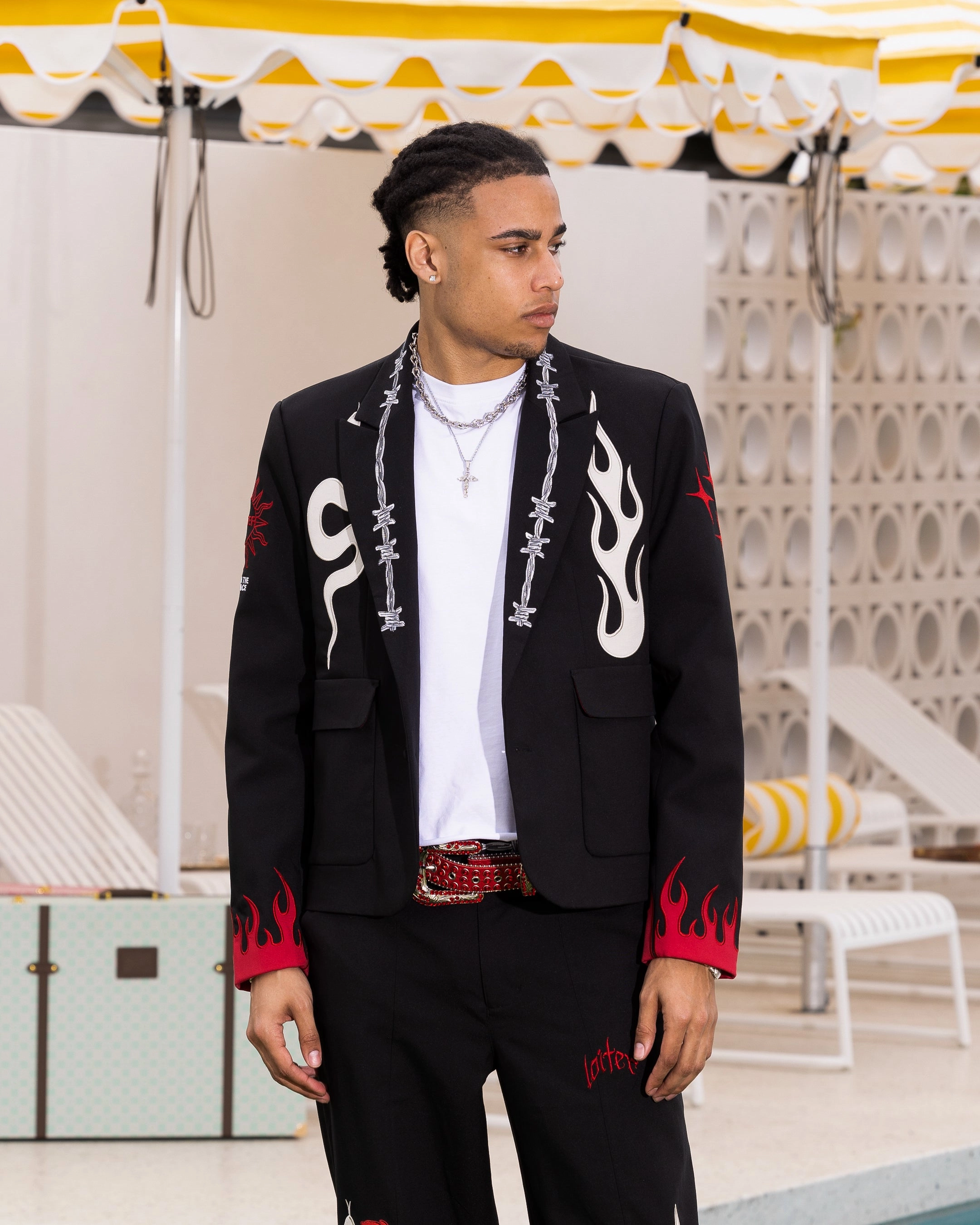 colorful Loiter Western Blazer Jacket Black