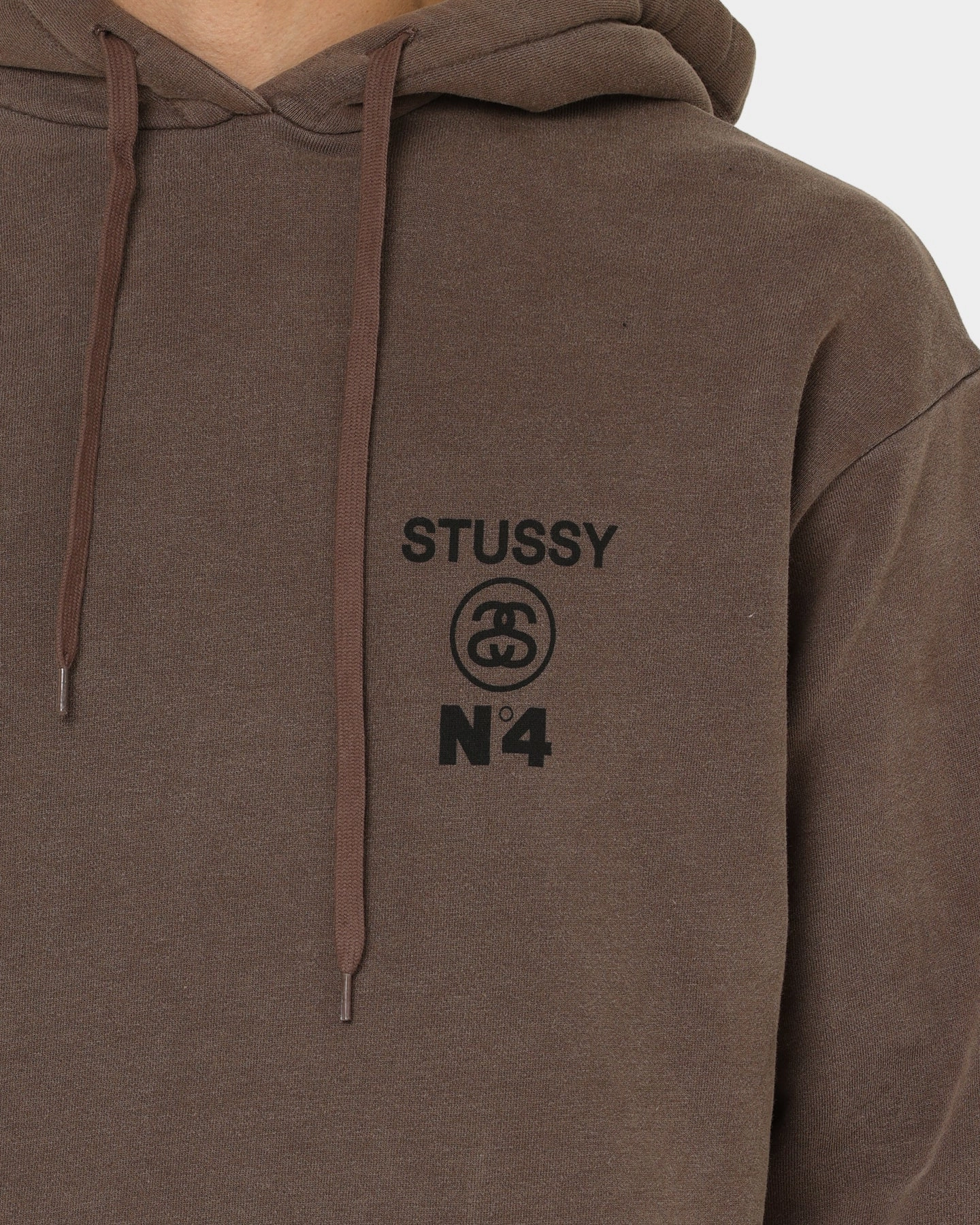 Flexible Neckline AdjustableHood Stussy Stussy No.4 Hoodie Pigment Iron