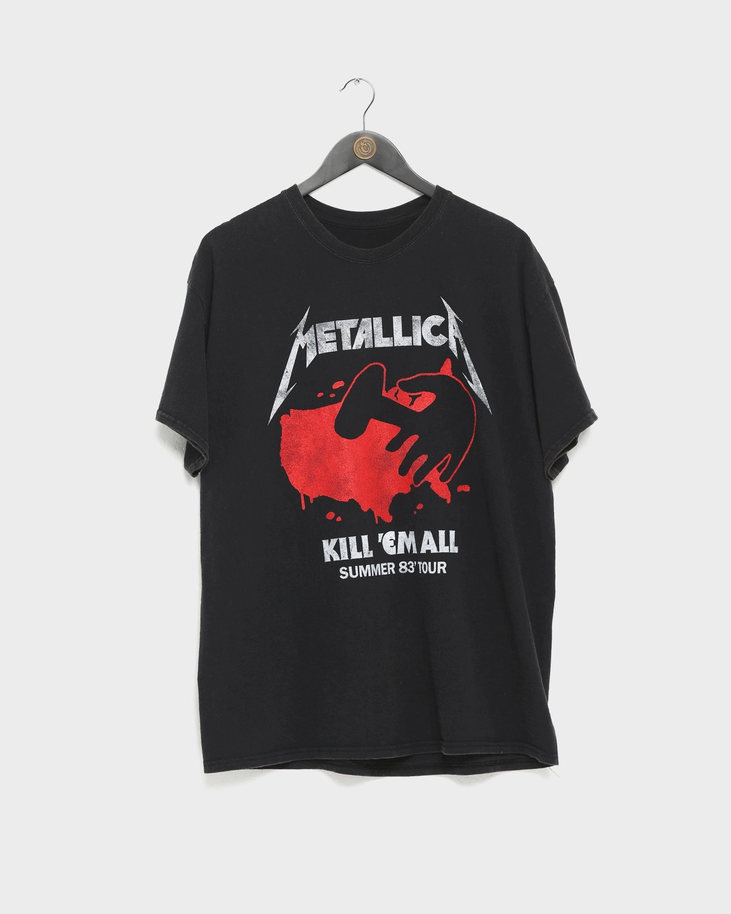 Classic Wear Cool Comfort Metallica Kill 'Em All Vintage Tee Washed Black