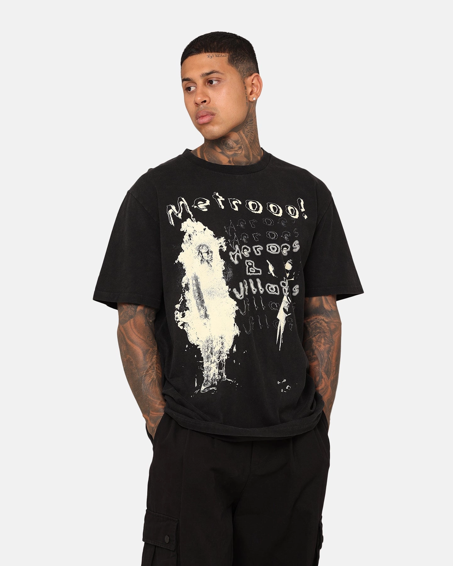 Fit For All Comfy Fit Wear Metro Boomin Heroes And Villains Vintage T-Shirt Washed Black