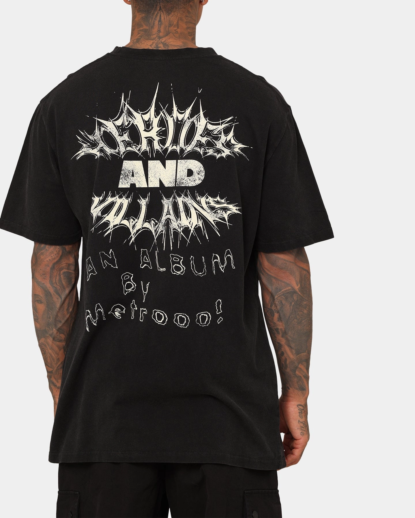 Seasonal Smart Metro Boomin Heroes And Villains Vintage T-Shirt Washed Black