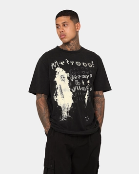 Fit For All Comfy Fit Wear Metro Boomin Heroes And Villains Vintage T-Shirt Washed Black