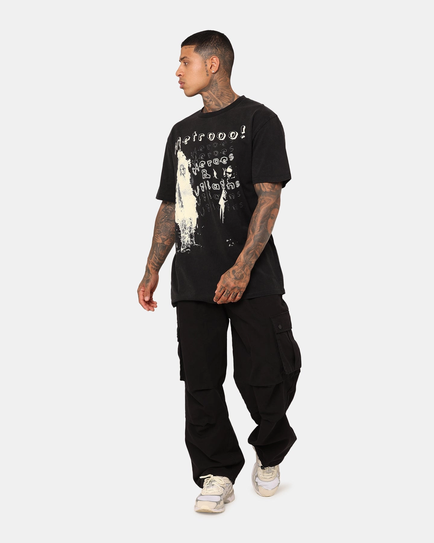 Metro Boomin Heroes And Villains Vintage T-Shirt Washed Black Dimensional Stability Weave High-End Quality
