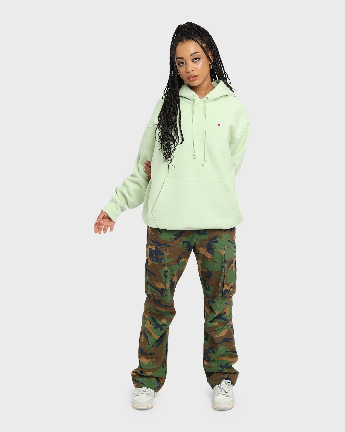 Cravat Champion Reverse Weave Small C Hoodie Mint To Green