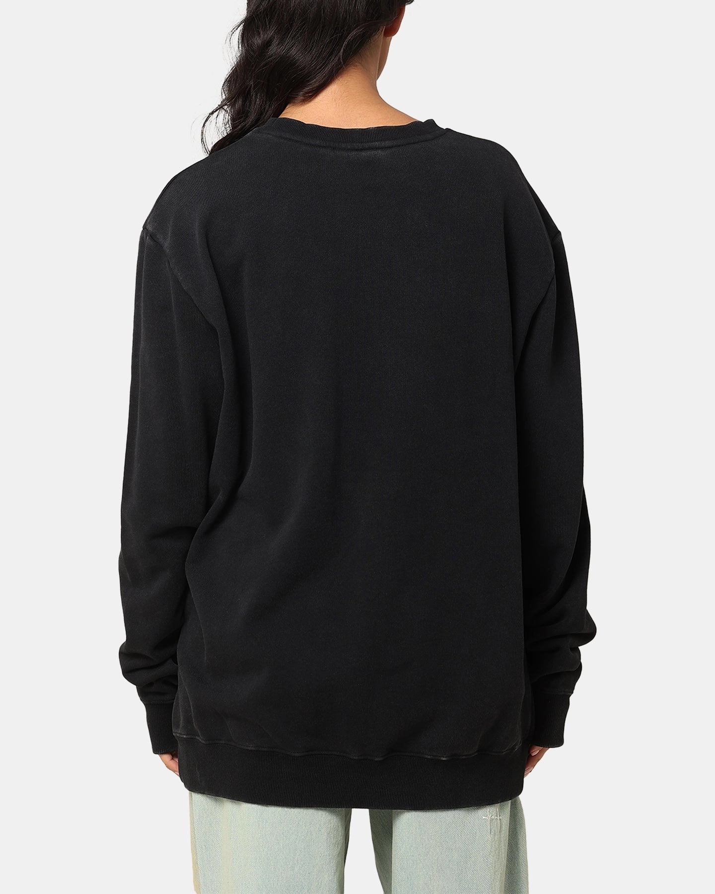 Midland Crewneck Sweater Washed Black Sporty Casual