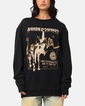 Midland Crewneck Sweater Washed Black Mold Resistant Coating