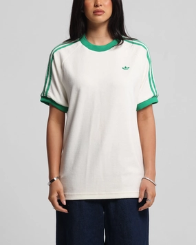 Fashion Outfit Soft Cotton Feel Adidas Originals 70's Cali T-Shirt Off White