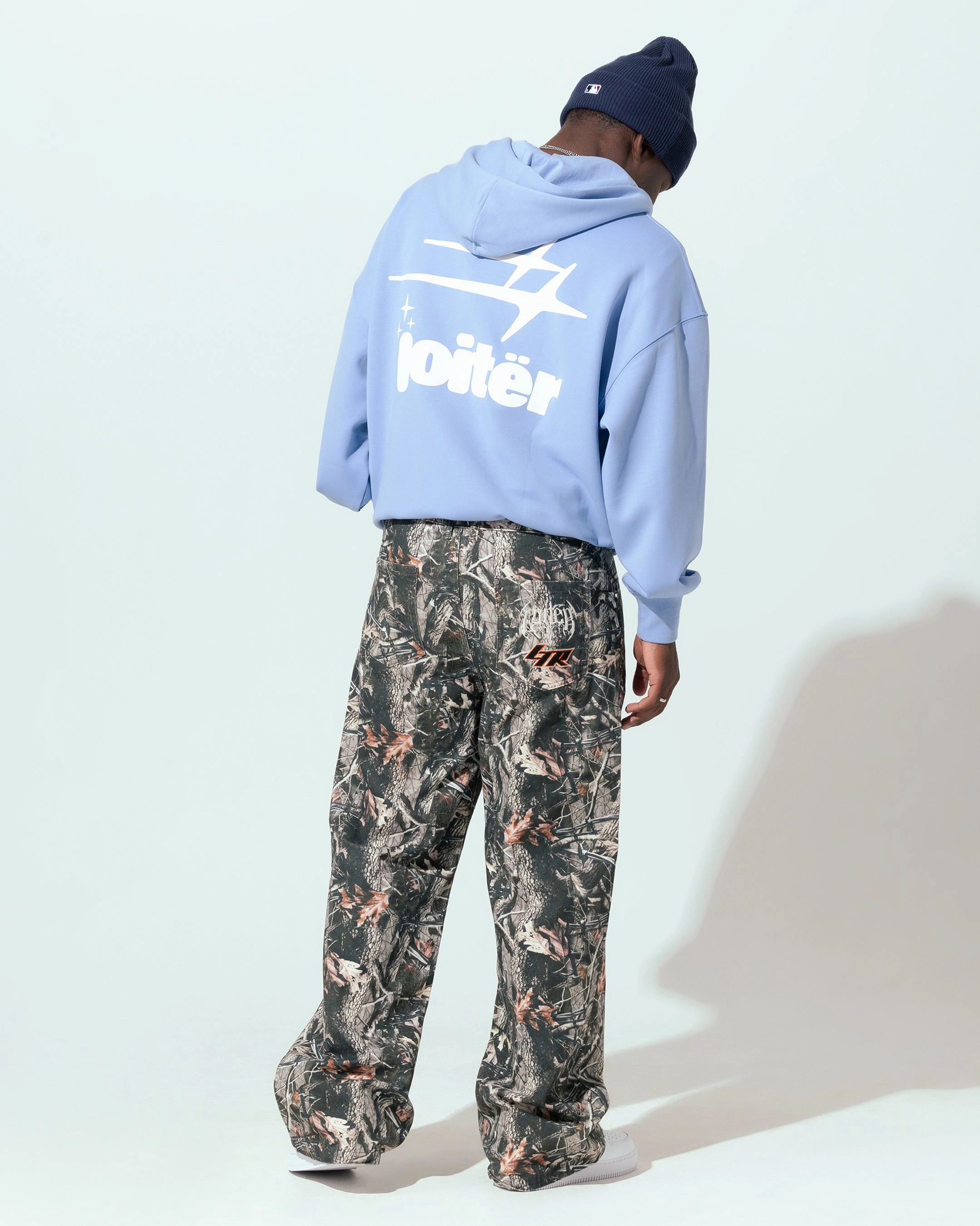 Loiter Cloud 9 Zip Hoodie Blue Front Pockets