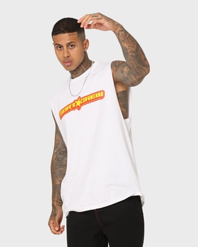 Goat Crew Star Muscle T-Shirt White Yarn Dyed Fabric