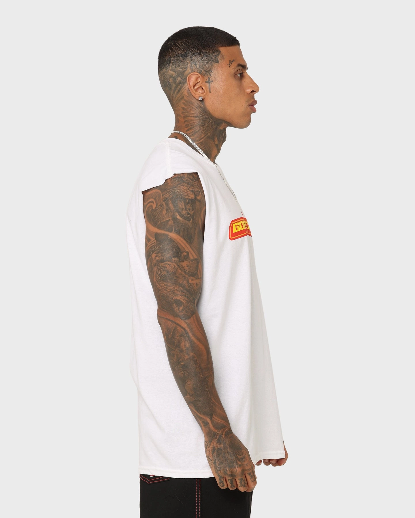 Goat Crew Star Muscle T-Shirt White Chic Wear Chill Style