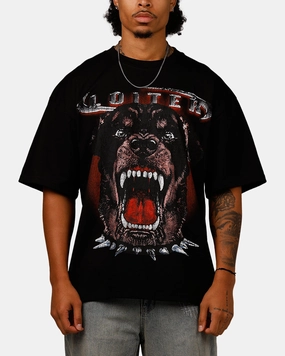 Quick Drying Comfortable Style Loiter Dog House Vintage T-Shirt Black