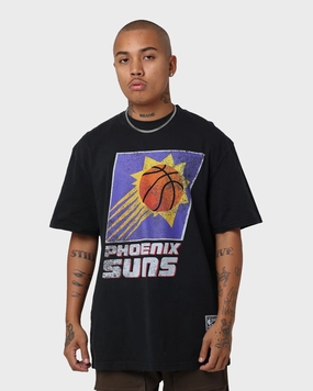 Stylish Essential Mitchell & Ness Phoenix Suns Oversized Logo Short Sleeve Vintage T-Shirt Vintage Black