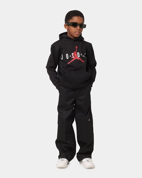 Jordan Kids' Jumpman Sustainable Pullover Hoodie Black full-zip Taped Edges