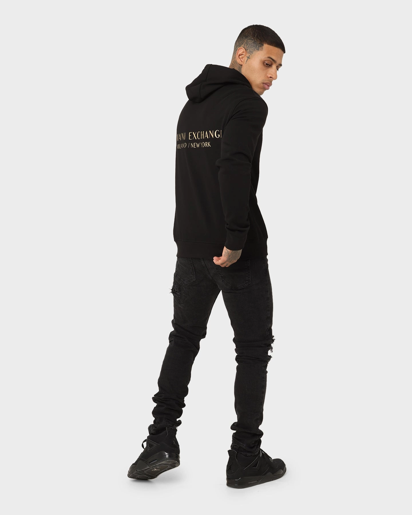 Armani Exchange Felpa Hoodie Black Adaptive Climate Control Agree