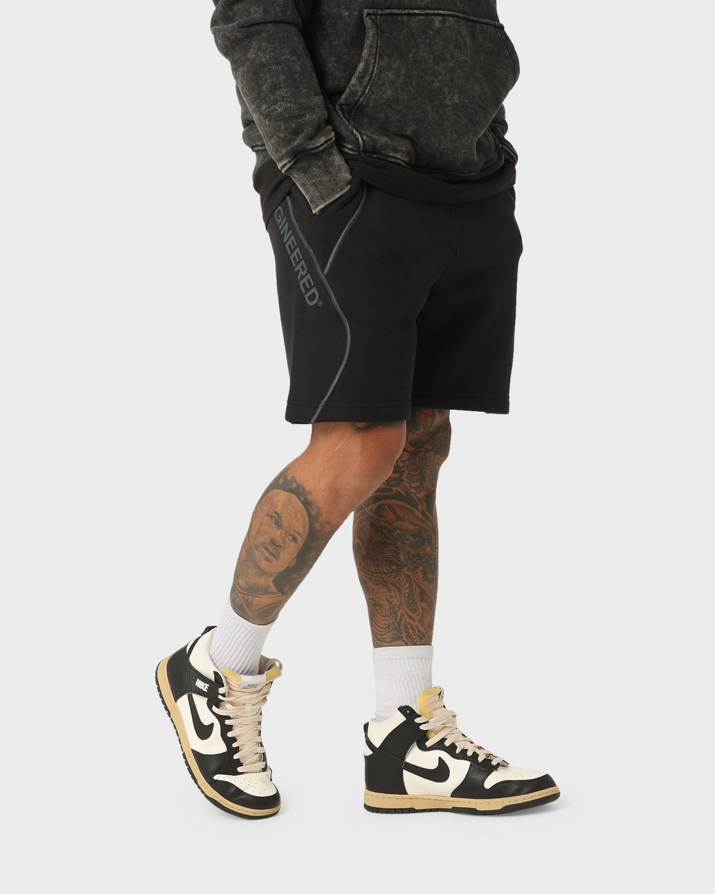 Leather Look Water - repellent Jordan 23 Engineered Fleece Shorts Black/Dark Shadow