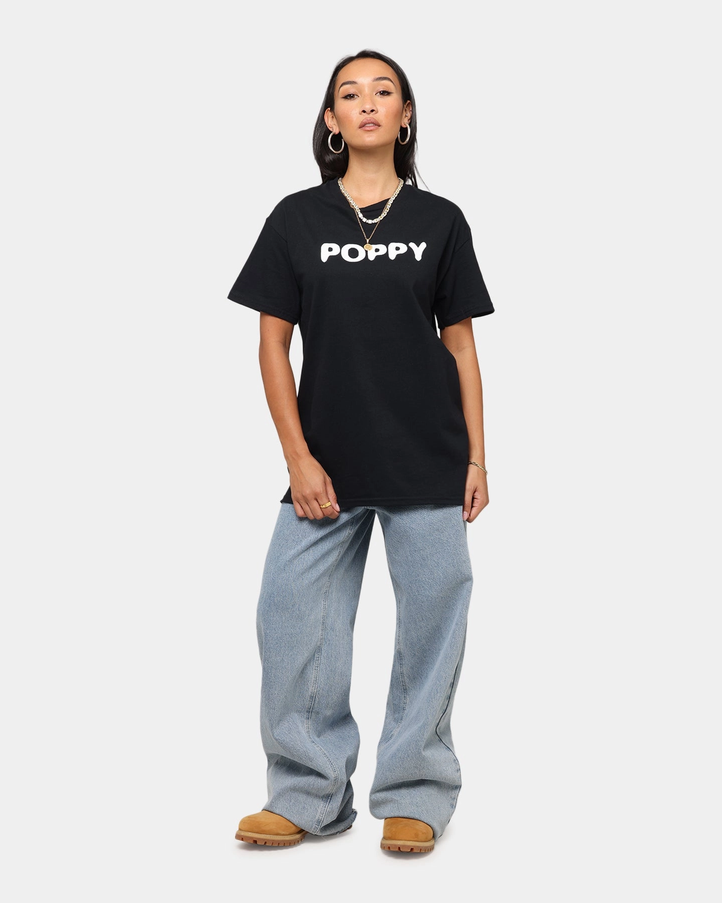 Timeless Wear Soft and Light Wear Poppy Negative Spaces T-Shirt Black