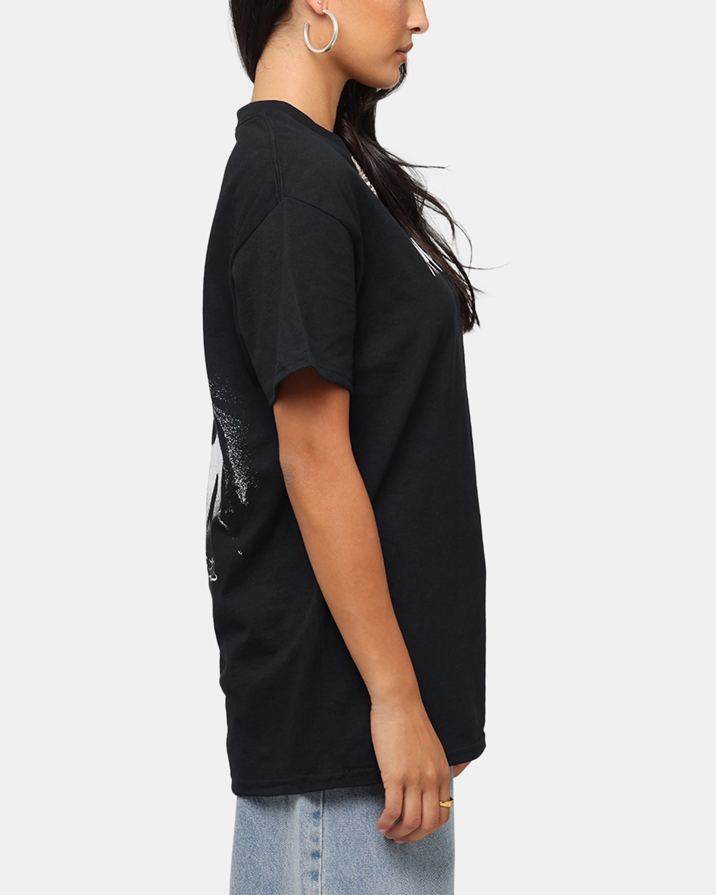 Poppy Negative Spaces T-Shirt Black Timeless Layering Elegant Detail