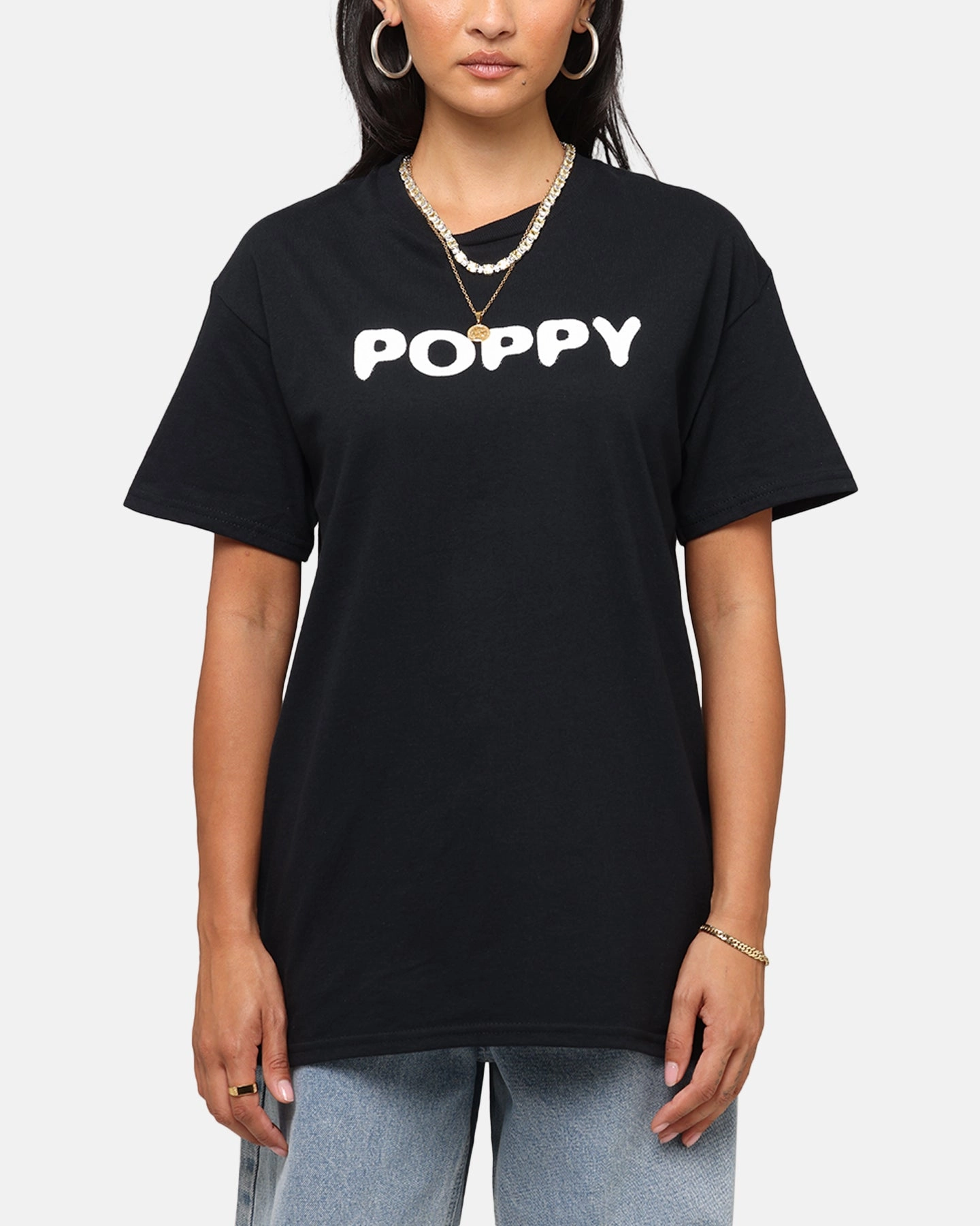 discount offer Poppy Negative Spaces T-Shirt Black