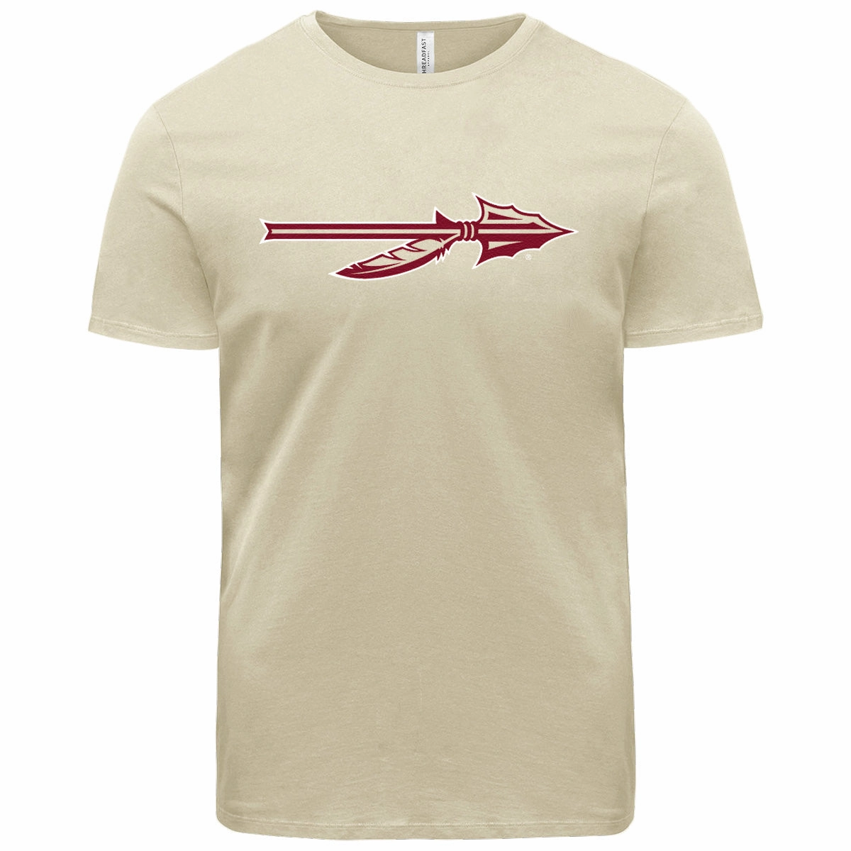 Ragz Adult/Unisex Spear Logo Short Sleeve T-shirt - Sand Cozy Look