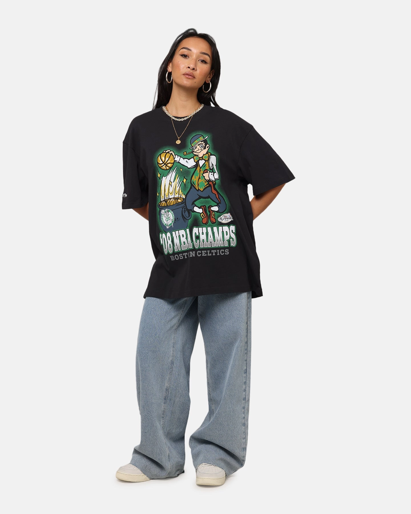 Mitchell & Ness Boston Celtics '08 NBA Champs T-Shirt Faded Black Timeless Comfort Wear