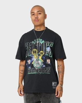 Mitchell & Ness Boston Celtics Conference Champs Vintage T-Shirt Faded Black Soft Feel Limited Edition