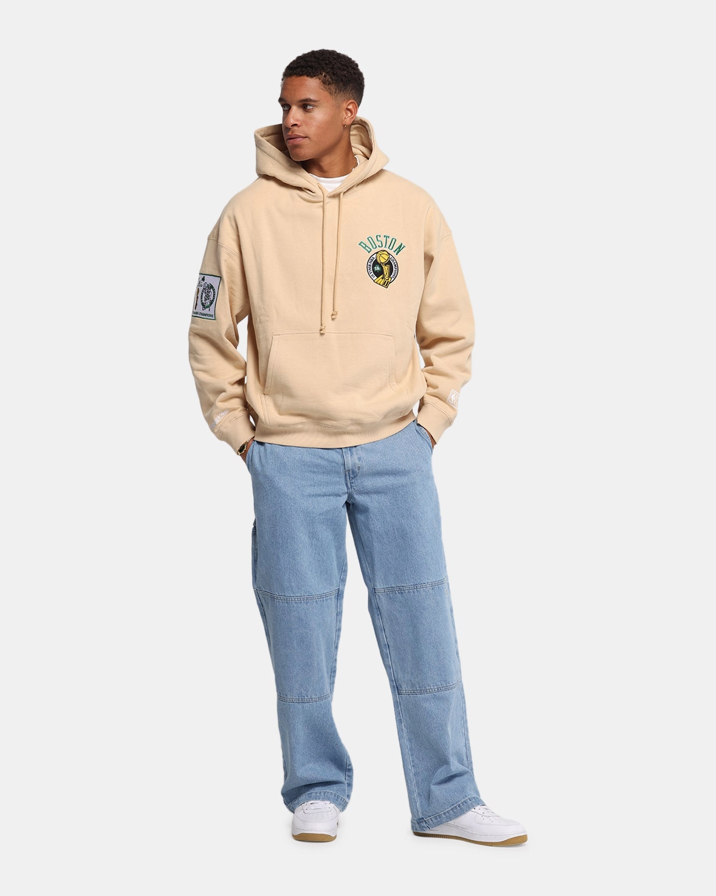 low - ground - clearance Technology - advanced Mitchell & Ness Boston Celtics National Champions Hoodie Pebble