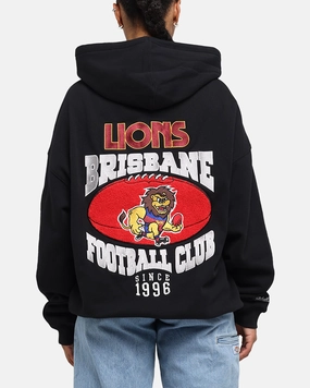 Visa Rain Fit Mitchell & Ness Brisbane Lions Team Hoodie Solid Black