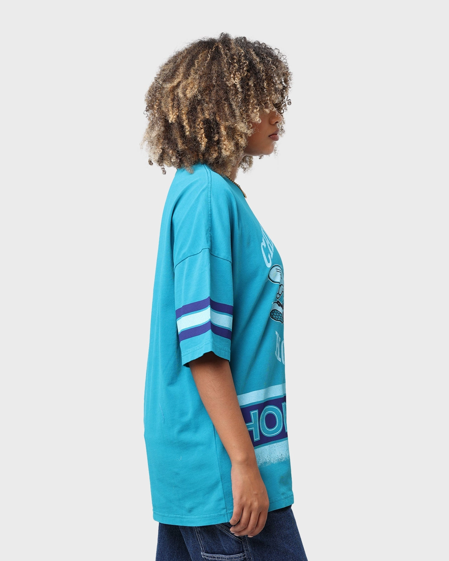 Mitchell & Ness Charlotte Hornets Vintage Conference T-Shirt Faded Teal Seasonal top Cozy Vibes