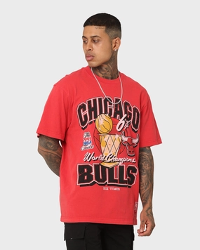 Smart Fashion Fashion Layering Mitchell & Ness Chicago Bulls Champion History Vintage T-Shirt Faded Red
