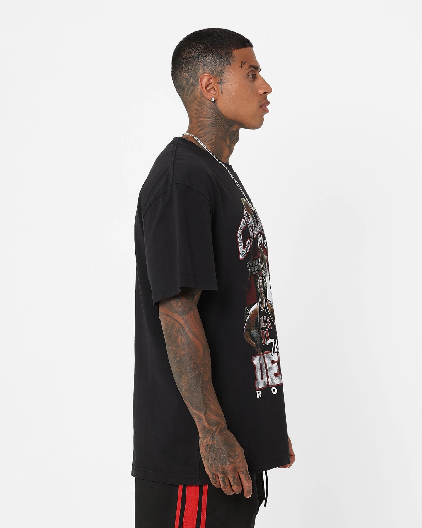Relaxed Outfit Thermal Regulating Layer Mitchell & Ness Chicago Bulls Dennis Rodman Bling T-Shirt Black