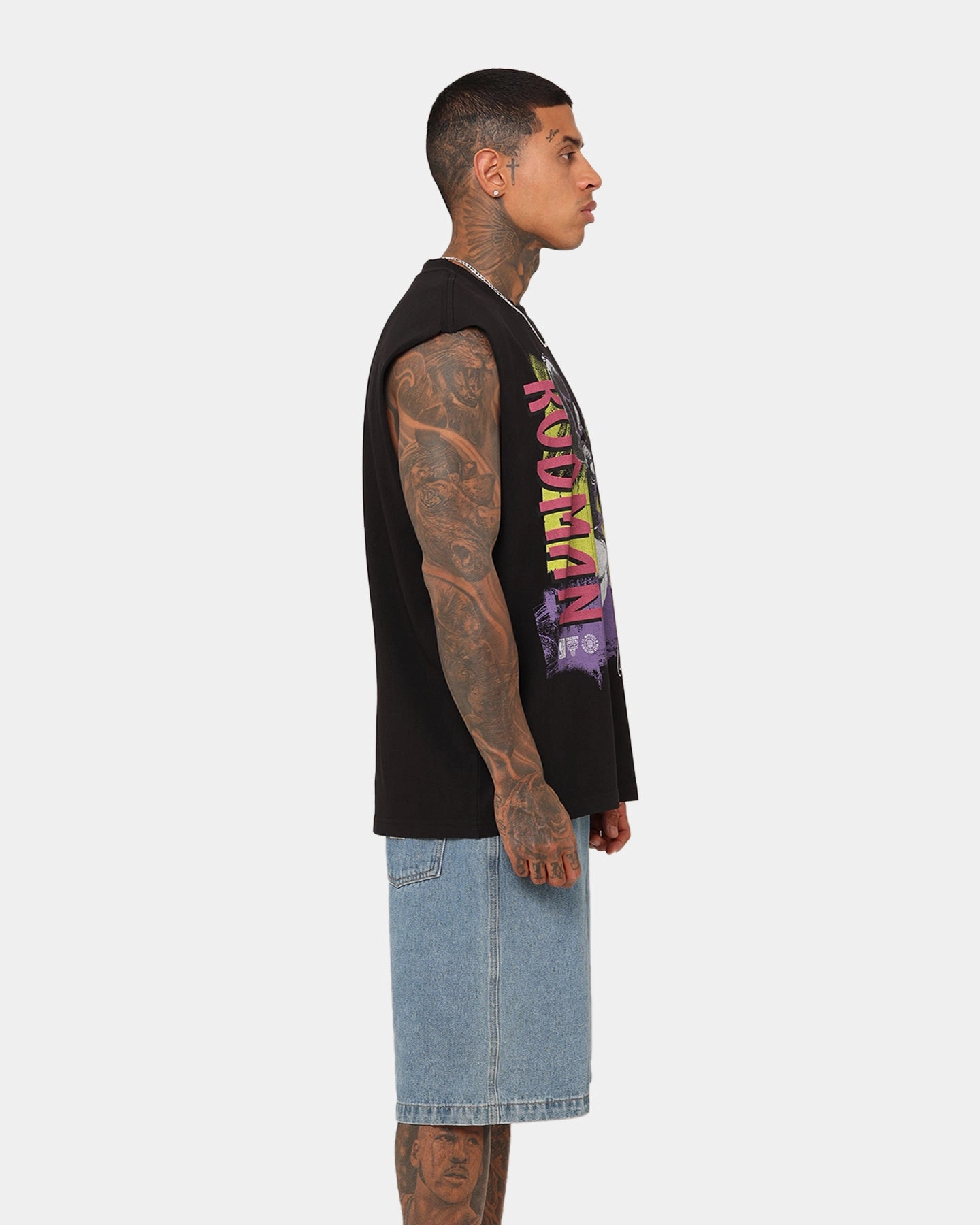 Mitchell & Ness Chicago Bulls Dennis Rodman Brush Off Muscle T-Shirt Black Everyday apparel Daily Fashion