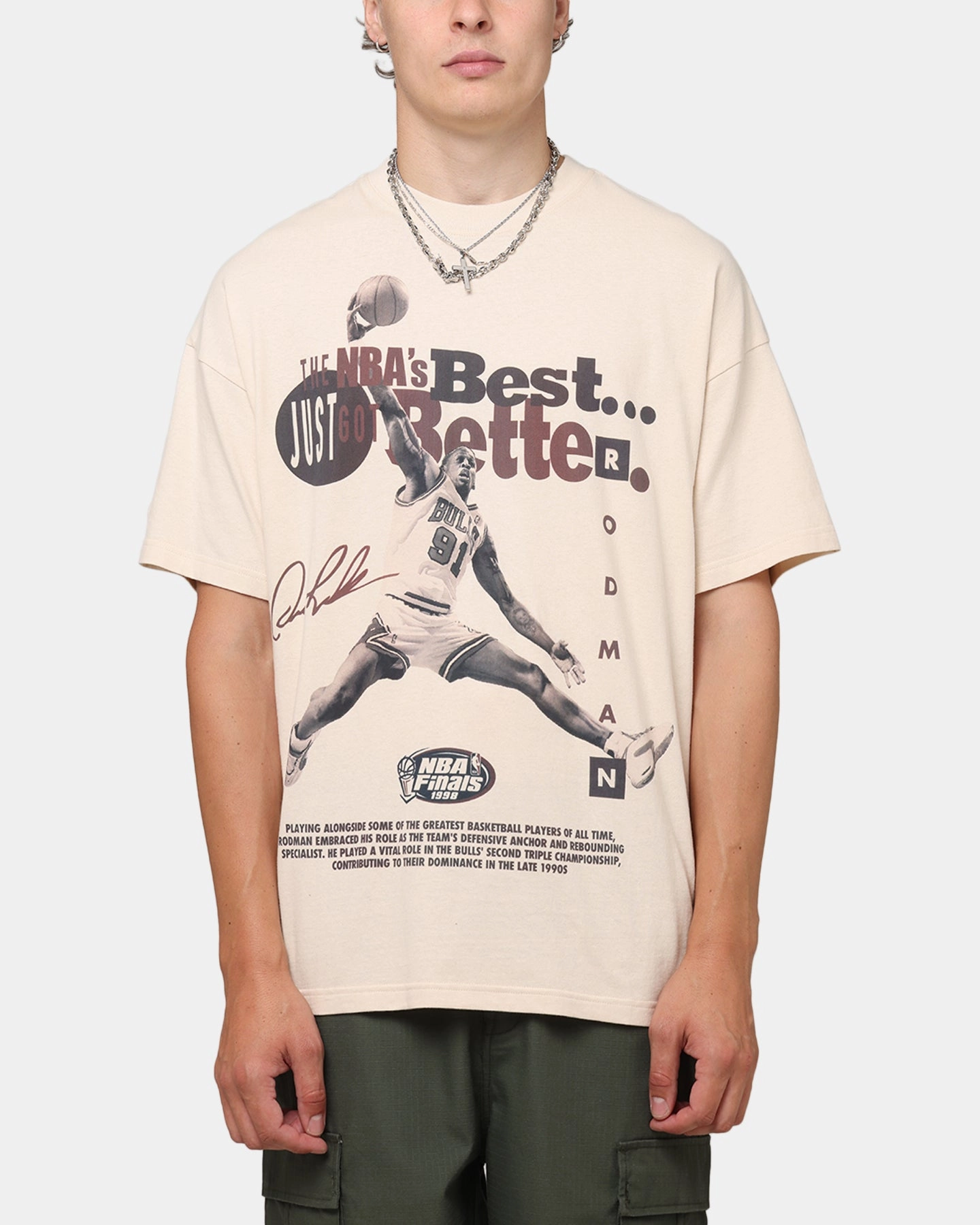 Mitchell & Ness Chicago Bulls Greatest Team T-Shirt Pink right size Stylish Design