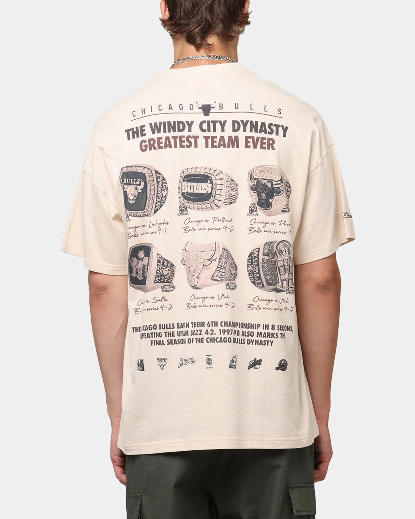 Mitchell & Ness Chicago Bulls Greatest Team T-Shirt Pink Street Trend