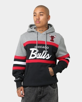 Mitchell & Ness Chicago Bulls Head Coach Hoodie Black Waterproof Protection Focus